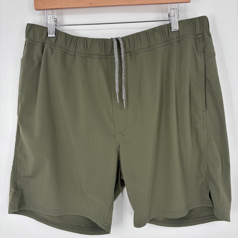 Duck Camp Trailrunner Shorts Mens XL Olive Green Stretch Performance Hiking
